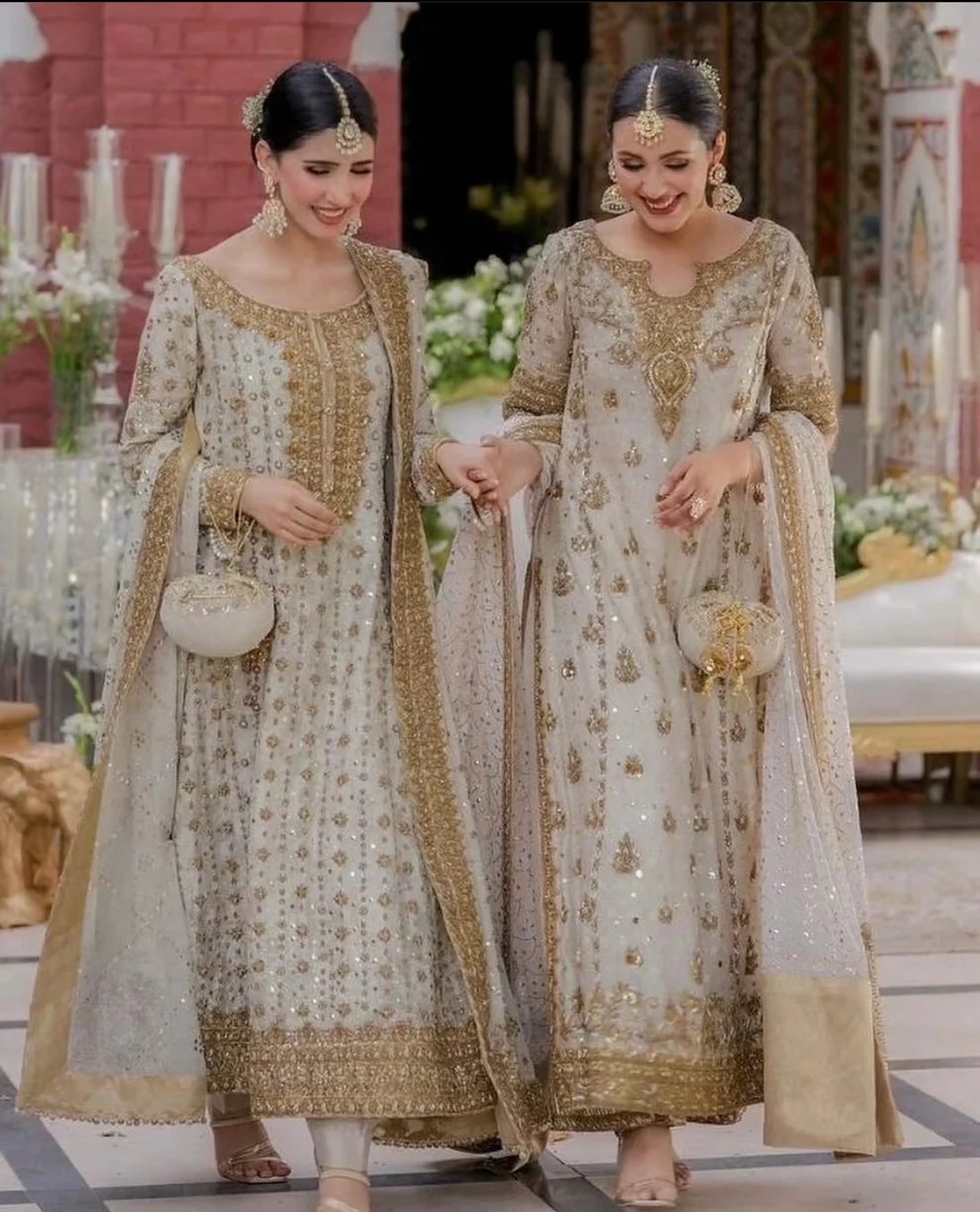 Haris Shakeel - Ivory White pakistani fashion outfit in white, ivory…
